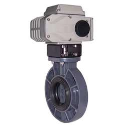 電動UPVC塑料蝶閥、UPVC電動塑料蝶閥