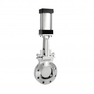 氣動對夾式刀閘閥PNI.0 DN200的，材質(zhì)碳鋼